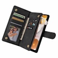 Miniatyrbillede 1 af 8: Samsung A42 5G multifunktionelt pung etui Lynlås 8-rum Black