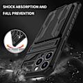 Miniatyrbillede 6 af 9: iPhone 13 Pro Max Slagfast Shell Kickstand & kortrum ThinArmor V3 Black