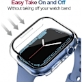 Miniatyrbild 6 av 6: 2in1 Stötdämpande Skal 9H Härdat Glas Apple Watch 45mm - Transparent
