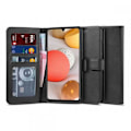 Miniatyrbillede 1 af 4: Samsung A42 5G Wallet Case PU-læder 4-Fack Black