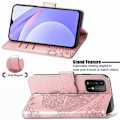 Pikkukuva 4 / 11: Xiaomi Redmi Note 9 lompakkokotelo PU-nahkainen 4-taskuinen perhonen Pink gold