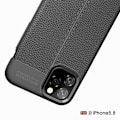 Pikkukuva 3 / 7: iPhone 11 Pro Max iskunkestävä ja iskuja vaimentava nahkainen selkäkansi Black