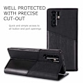Miniatyrbild 4 av 7: Huawei P30 Pro Elegant Fodral i PU-Läder med RFID Block Svart
