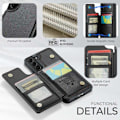 Miniatyrbillede 3 af 8: CaseMe Shockproof Cover Kortholder Stander 4-rums Samsung S22 Sort
