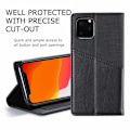 Pikkukuva 4 / 7: Tyylikäs iPhone 11 Pro Max -kuori PU-nahkaa ja RFID-esto Black