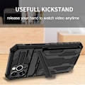 Miniatyrbillede 7 af 9: iPhone 12 Pro Max Slagfast Shell Kickstand & kortrum ThinArmor V3 Black
