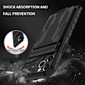 Miniatyrbillede 6 af 9: iPhone 12 Pro Max Slagfast Shell Kickstand & kortrum ThinArmor V3 Black