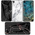 Pikkukuva 1 / 7: iPhone XR Marble Shell 9H karkaistu lasi tausta Glassback V2 Black Svart/Guld