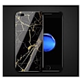 Miniatyrbillede 6 af 7: iPhone 7 Plus Marble Shell 9H Glasbagside Glasbagside Black Variant 2
