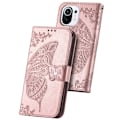 Pikkukuva 2 / 11: Xiaomi Mi 11 Wallet Case PU-nahkainen 4-POCKET Motif Butterfly Pink gold