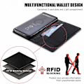 Miniatyrbild 5 av 7: Samsung S9 Elegant Fodral i PU-Läder med RFID Block Svart