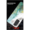 Miniatyrbillede 6 af 9: Xiaomi Redmi Note 11 / 11S Marble Shell 9H hærdet glas bagside glas bagside V2 MultiColor Svart/Guld
