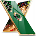 Miniatyrbild 1 av 6: Samsung S25 Ultra Elegant & Stöttåligt Skal med Ringhållare Flawless - Mörkgrön