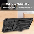 Miniatyrbillede 7 af 9: Samsung A13 5G / A04s Stødsikkert dæksel Kickstand & kortrum ThinArmor V3 Black