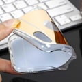 Miniatyrbillede 2 af 3: iPhone 13 Mini Elegant stødabsorberende spejlcover TPU Gold