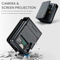 Miniatyrbillede 2 af 6: CaseMe Shockproof Cover Kortholder Stander 4-rums Samsung Z Flip 3 Sort