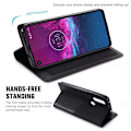 Pikkukuva 3 / 6: Motorola One Action Elegant PU-nahkakotelo RFID-estolla Black
