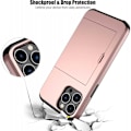 Miniatyrbild 5 av 6: iPhone 11 Pro Max Stöttåligt Skal Kortfack StreetWise - Roseguld