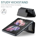 Miniatyrbillede 4 af 8: CaseMe Shockproof Cover Kortholder Stander 4-rums Samsung Z Fold 3 Sort