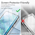 Miniatyrbild 5 av 7: Samsung S20 Stötdämpande Skal med Repfri Plexiglas Svart