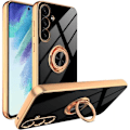 Miniatyrbild 1 av 6: Samsung S25 Elegant & Stöttåligt Skal med Ringhållare Flawless - Svart