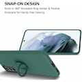 Miniatyrbillede 4 af 9: Samsung S22 Plus stødsikkert cover med ringholder CamShield Grön