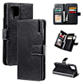 Miniatyrbillede 1 af 5: Samsung A12 5G praktisk pung-etui med 12-bakker Array V4 Black