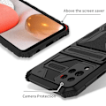 Miniatyrbillede 4 af 9: Samsung A42 5G stødsikkert cover Kickstand & kortrum ThinArmor V3 Black