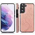 Miniatyrbild 1 av 5: Samsung S22 Plus Stöttåligt Skal Korthållare 3-FACK Flippr V2 Rosa guld