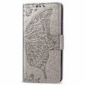 Miniatyrbillede 7 af 8: Samsung S20 FE Pung-etui PU-læder 4-LOMMES sommerfuglemotiv Rosenguld