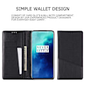 Miniatyrbild 2 av 7: OnePlus 7T Pro Elegant Fodral i PU-Läder med RFID Block Svart
