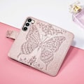 Miniatyrbillede 7 af 8: Samsung S23 FE Pung-etui PU-læder 4-LOMMES Motiv Sommerfugl