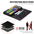 Miniatyrbild 5 av 7: Google Pixel 4 XL Elegant Fodral i PU-Läder med RFID Block Svart
