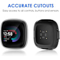 Pikkukuva 5 / 7: 2-PACK Täyskansi Fitbit Sense 2 / Versa 4 Transparent