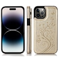 Miniatyrbild 1 av 11: iPhone 14 Pro Stöttåligt Skal Korthållare 3-FACK Flippr V2 - Guld