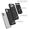 Miniatyrbillede 3 af 9: iPhone XS Max Slagfast Shell Kickstand & kortrum ThinArmor V3 Black
