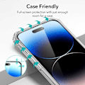 Miniatyrbillede 6 af 7: 2-PACK iPhone 14 Pro hærdet glas 0,26 mm 2,5D 9H Fullframe Transparent