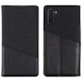 Miniatyrbild 7 av 7: Samsung Note 10 Elegant Fodral i PU-Läder med RFID Block Svart