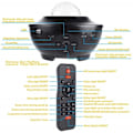 Miniatyrbillede 7 af 9: Star Projector Space Lamp LED med indbygget Bluetooth-højttaler Black