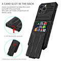 Miniatyrbillede 2 af 9: iPhone 13 Pro Max Slagfast Shell Kickstand & kortrum ThinArmor V3 Black
