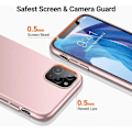 Pikkukuva 3 / 7: iPhone 12 Pro Max Ultraohut kumipäällysteinen Cover Basic V2 Pink gold