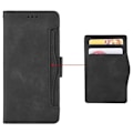 Miniatyrbillede 4 af 7: Motorola Moto G100 tegnebog etui PU læder 6-SLOT Winston V3 Black
