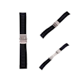Pikkukuva 2 / 4: Kellon ranneke Silicon 16mm - 24mm Black 24mm