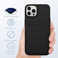Miniatyrbild 4 av 8: iPhone 11 Pro Max Gummibelagd Stöttåligt Skal med Kortfack Liquid Rosa