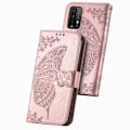 Miniatyrbild 2 av 11: Xiaomi Redmi Note 9 Plånboksfodral PU-Läder 4-FACK Motiv Fjäril Rosa guld