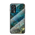 Pikkukuva 1 / 10: OnePlus Nord 2 5G Marmorikuori 9H Karkaistu lasi Takaosa Glassback V2 MultiColor Emerald Green