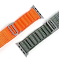 Miniatyrbild 8 av 9: Slitstarkt Armband i Nylon för Apple Watch 42/44/45/49mm Vitgrå