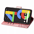 Miniatyrbillede 3 af 5: Google Pixel 4a 4G Wallet Case PU Læder 4-BAG Motiv Butterfly Pink gold