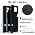 Miniatyrbillede 6 af 7: iPhone 13 Gummieret skalvæske - Sort