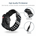 Pikkukuva 2 / 5: Apple Watch Series 6 40 mm iskunkestävä kotelo TerraActive-rannekorulla Black